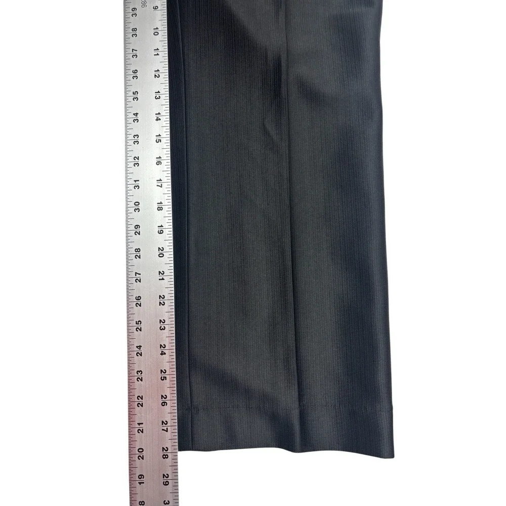 vtg Black Western Pants 34x28 Trousers Bootcut Knit Flat Front Cowboy Pearl Snap